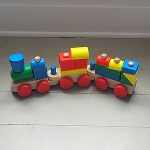 Melissa & Doug rainbow block train set